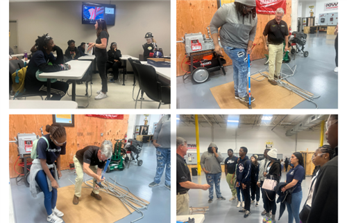 Students tour the facility